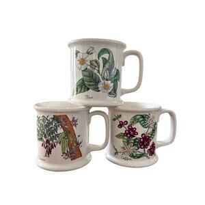 Vintage Lauffer History of Herb Set of 3 Coffee/Tea Mugs